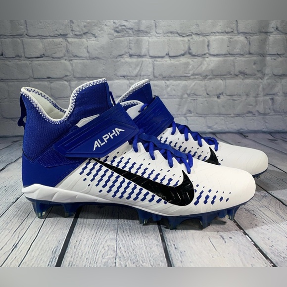 Nike Alpha Menace Pro 2 Mid Football Cleats size 12 BV3945-101 Team Royal - Picture 2 of 8